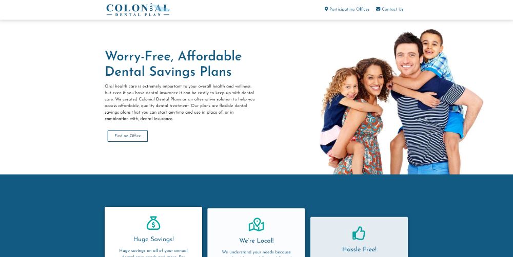 Colonial Dental Plan Screenshot