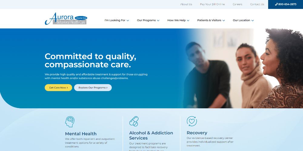 Charter Oak Hospital Screenshot